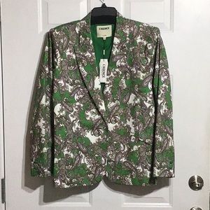 L’AGENCE Chamberlain Blazer Grass Green Paisley